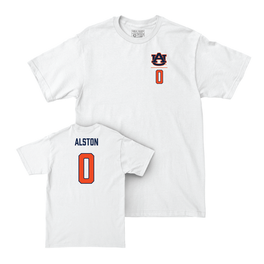 Auburn Football White Logo Comfort Colors Tee - Damari Alston