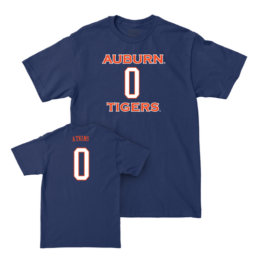 Auburn Football Navy Sideline Tee   - Xavier Atkins