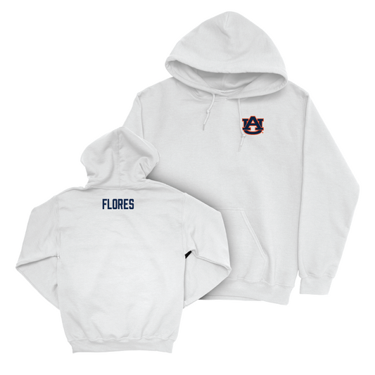 Auburn Men's Swim & Dive White Logo Hoodie - Alejandro Flores Small