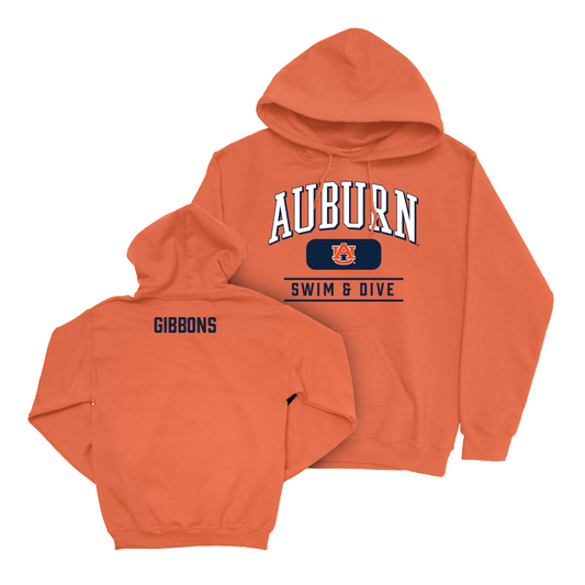 Auburn Women's Swim & Dive Orange Arch Hoodie - Abby Gibbons Small