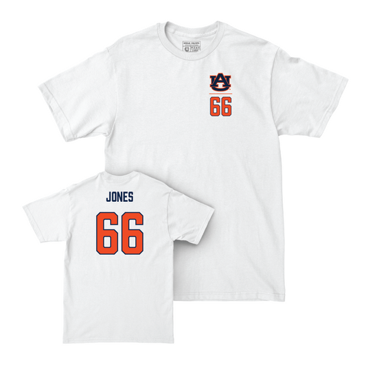 Auburn Football White Logo Comfort Colors Tee  - Avery Jones Small