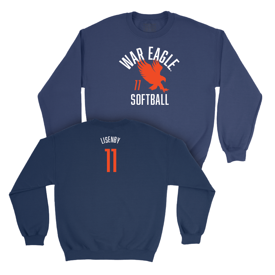 Auburn Softball Navy War Eagle Crew - Aubrie Lisenby Small