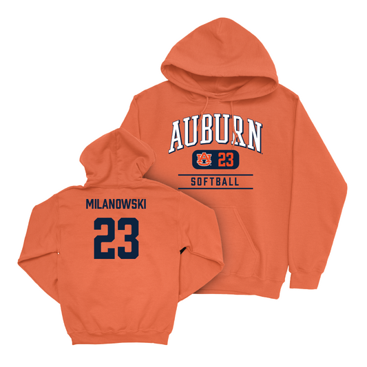Auburn Softball Orange Arch Hoodie - Alexis Milanowski Small