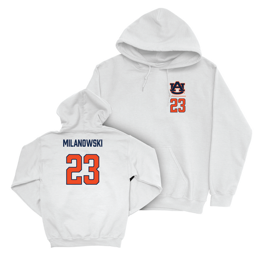 Auburn Softball White Logo Hoodie - Alexis Milanowski Small