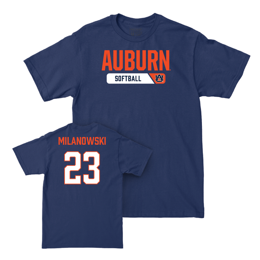 Auburn Softball Navy Staple Tee - Alexis Milanowski Small