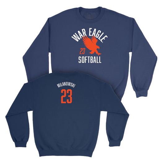 Auburn Softball Navy War Eagle Crew - Alexis Milanowski Small