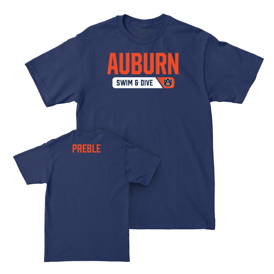 Auburn Women's Swim & Dive Navy Staple Tee - Averee Preble Small