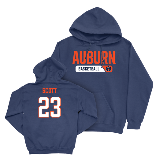 Auburn Men's Basketball Navy Staple Hoodie - Addarin Scott Small