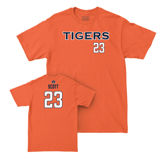 Auburn Men's Basketball Orange Tigers Tee - Addarin Scott Small