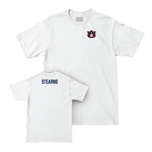 Auburn Equestrian White Logo Comfort Colors Tee - Ava Stearns Small