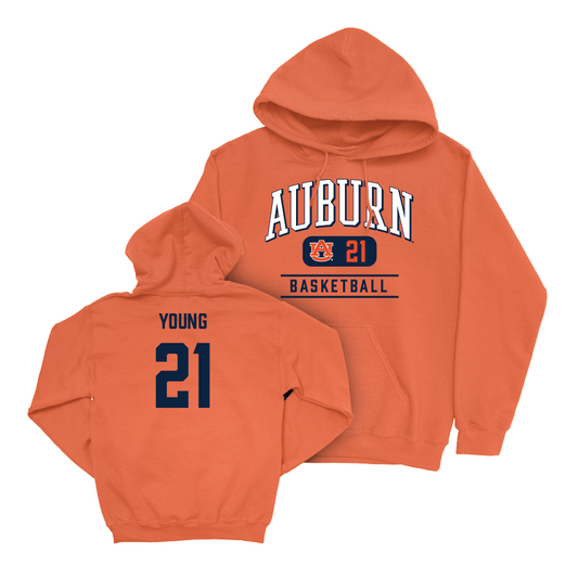 Auburn Women's Basketball Orange Arch Hoodie - Audia Young Small