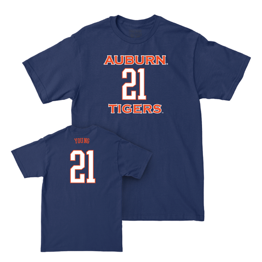 Auburn Women's Basketball Navy Sideline Tee - Audia Young Small