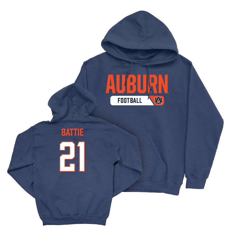 Auburn Football Navy Staple Hoodie - Brian Battie Small