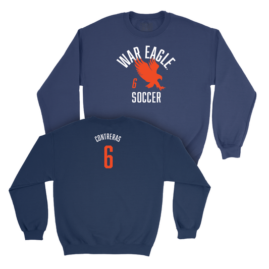 Auburn Women's Soccer Navy War Eagle Crew - Becky Contreras Small