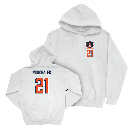 Auburn Men's Basketball White Logo Hoodie - Blake Muschalek Small