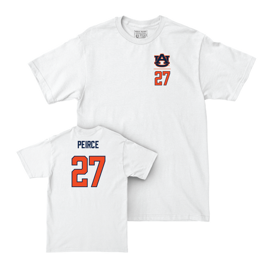Auburn Baseball White Logo Comfort Colors Tee - Bobby Peirce Small