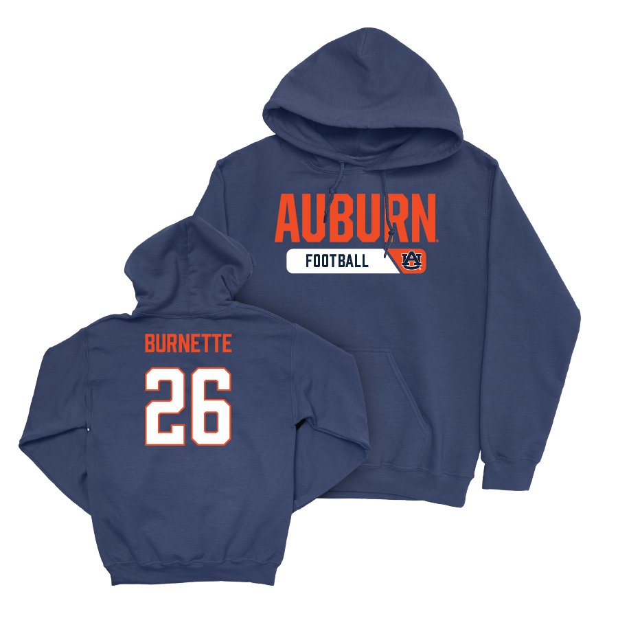 Auburn Football Navy Staple Hoodie - Christian Burnette Small