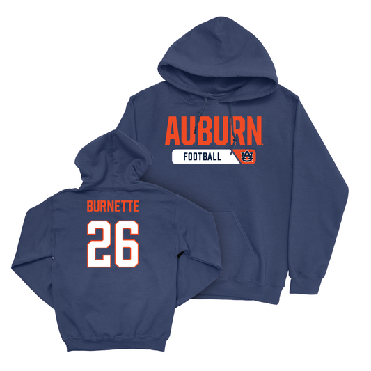 Auburn Football Navy Staple Hoodie - Christian Burnette Small