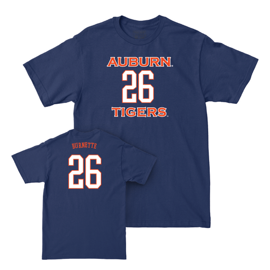 Auburn Football Navy Sideline Tee - Christian Burnette Small