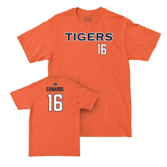 Auburn Baseball Orange Tigers Tee - Cole Edwards Small