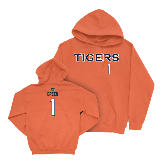 Auburn Baseball Orange Tigers Hoodie - Caden Green Small