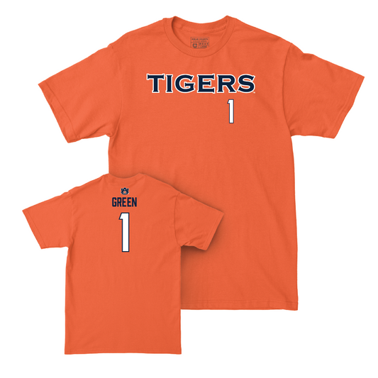 Auburn Baseball Orange Tigers Tee - Caden Green Small