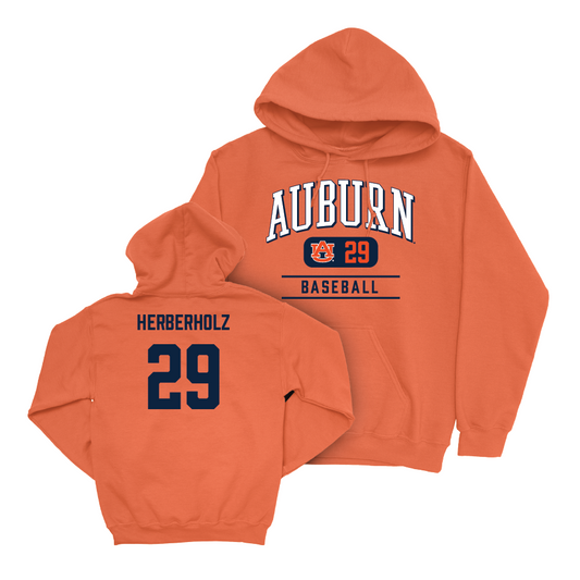 Auburn Baseball Orange Arch Hoodie - Christian Herberholz Small