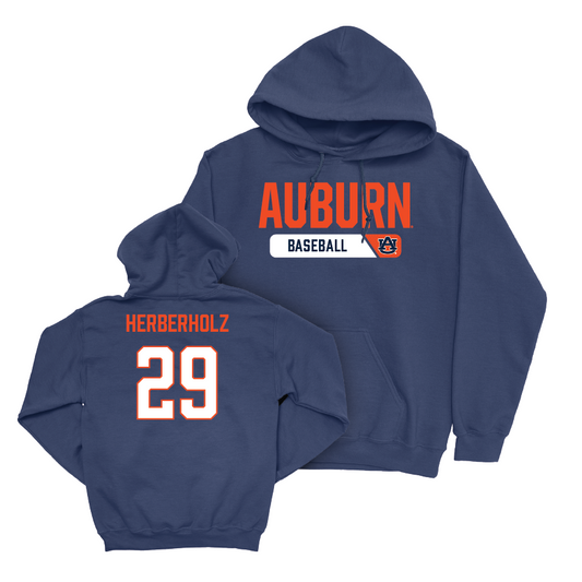 Auburn Baseball Navy Staple Hoodie - Christian Herberholz Small