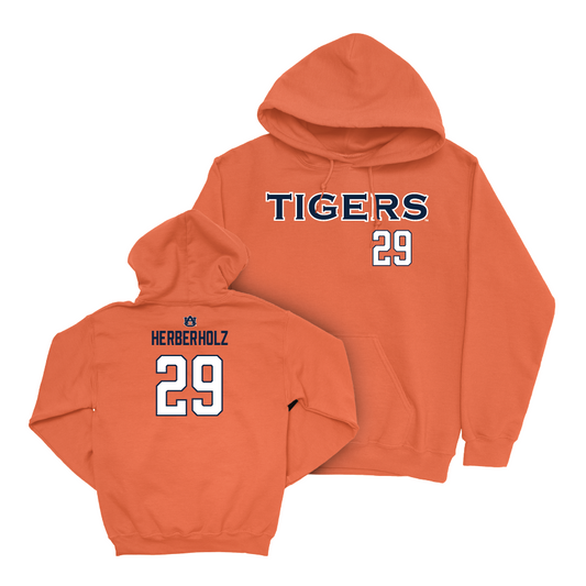Auburn Baseball Orange Tigers Hoodie - Christian Herberholz Small