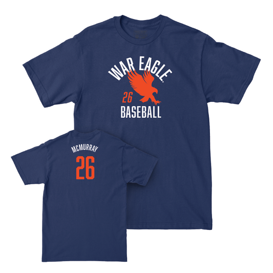 Auburn Baseball Navy War Eagle Tee - Cooper McMurray Small