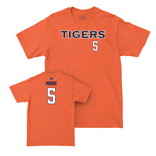 Auburn Men's Basketball Orange Tigers Tee - Chris Moore Small