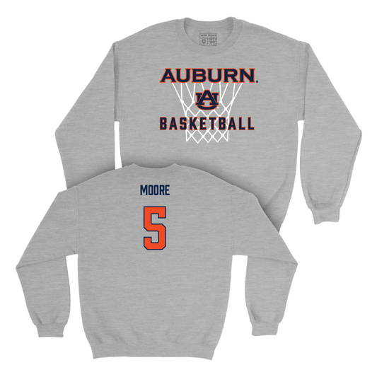 Auburn Men's Basketball Sport Grey Hardwood Crew - Chris Moore Small