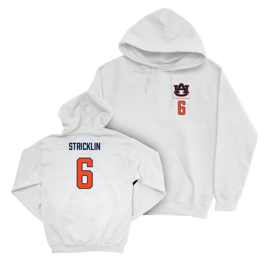 Auburn Baseball White Logo Hoodie - Cale Stricklin Small