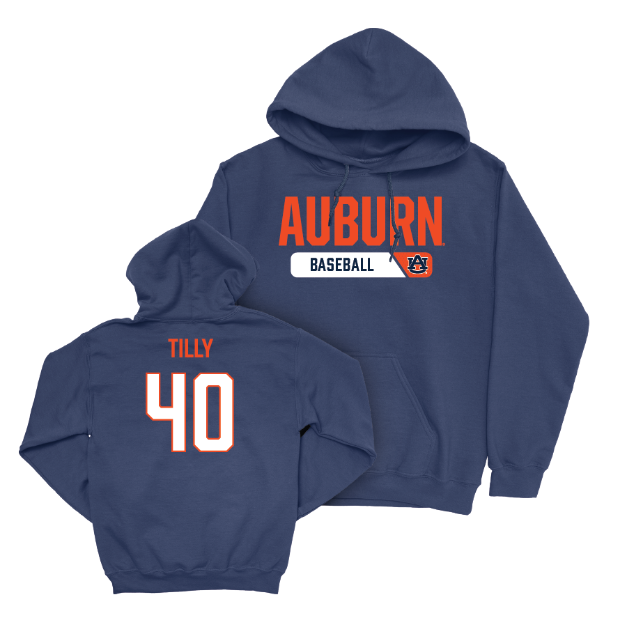 Auburn Baseball Navy Staple Hoodie - Cameron Tilly Small