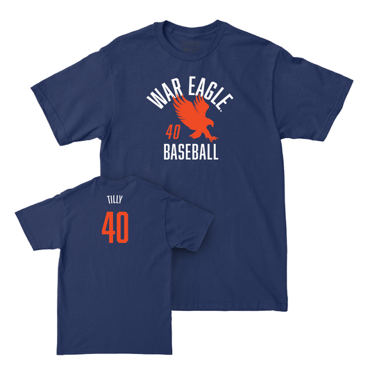 Auburn Baseball Navy War Eagle Tee - Cameron Tilly Small