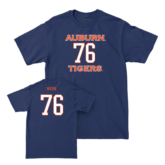 Auburn Football Navy Sideline Tee - Clay Wedin Small