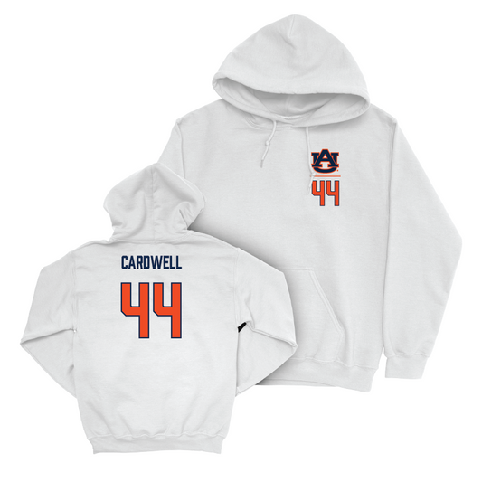 Auburn Men's Basketball White Logo Hoodie - Dylan Cardwell Small