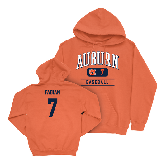 Auburn Baseball Orange Arch Hoodie - Deric Fabian Small