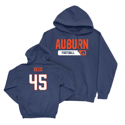 Auburn Football Navy Staple Hoodie - Darron Reed Small