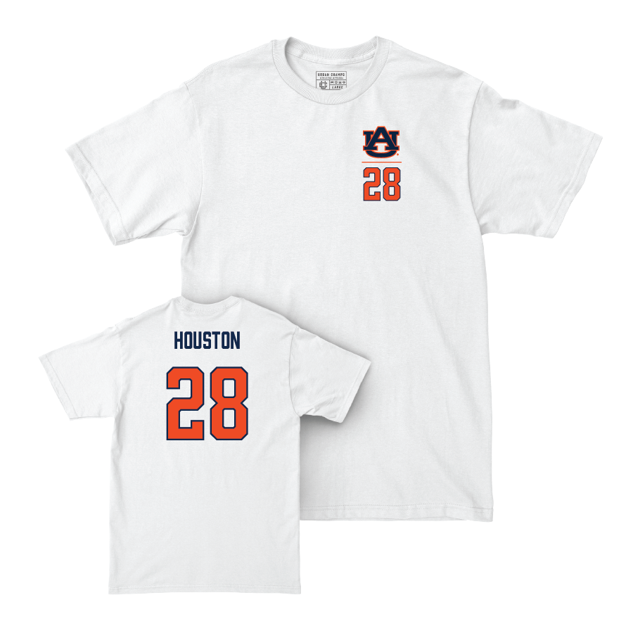 Auburn Women's Soccer White Logo Comfort Colors Tee - Erin Houston Small