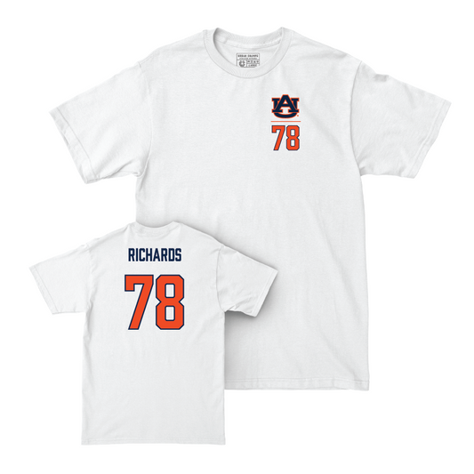 Auburn Football White Logo Comfort Colors Tee - Evan Richards Small