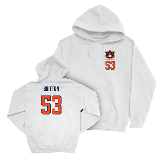 Auburn Football White Logo Hoodie - Gunner Britton Small