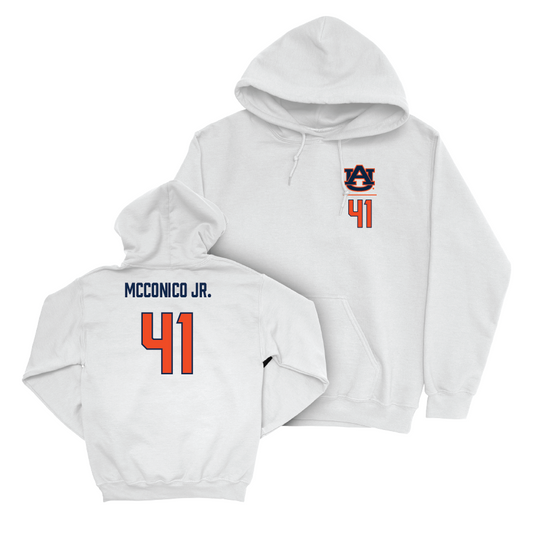 Auburn Football White Logo Hoodie  - Greg McConico Jr. Small