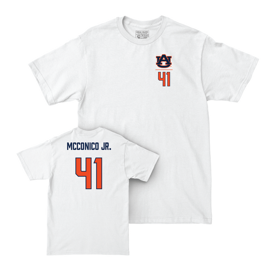 Auburn Football White Logo Comfort Colors Tee  - Greg McConico Jr. Small