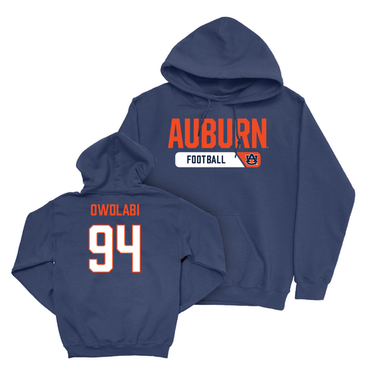 Auburn Football Navy Staple Hoodie - Godwin Owolabi Small