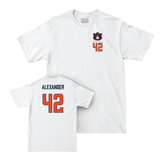 Auburn Men's Basketball White Logo Comfort Colors Tee - Haston Alexander Small
