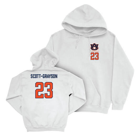 Auburn Women's Basketball White Logo Hoodie - Honesty Scott-Grayson Small