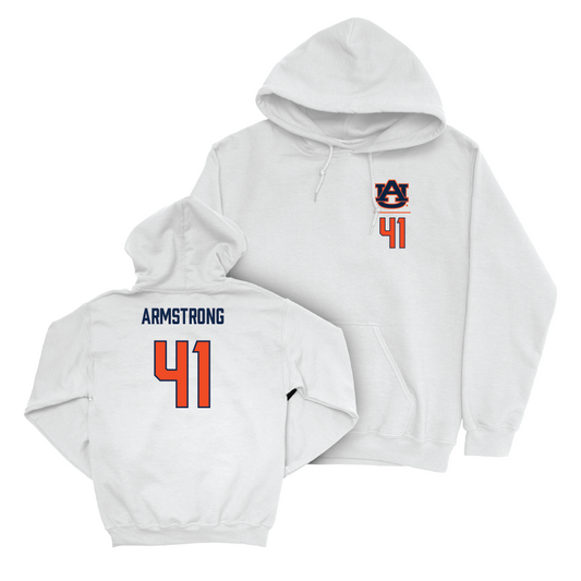 Auburn Baseball White Logo Hoodie - John Armstrong Small