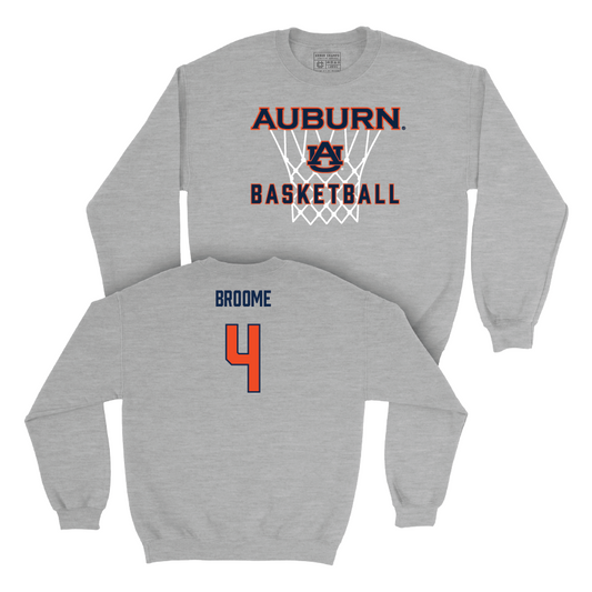 Auburn Men's Basketball Sport Grey Hardwood Crew - Johni Broome Small