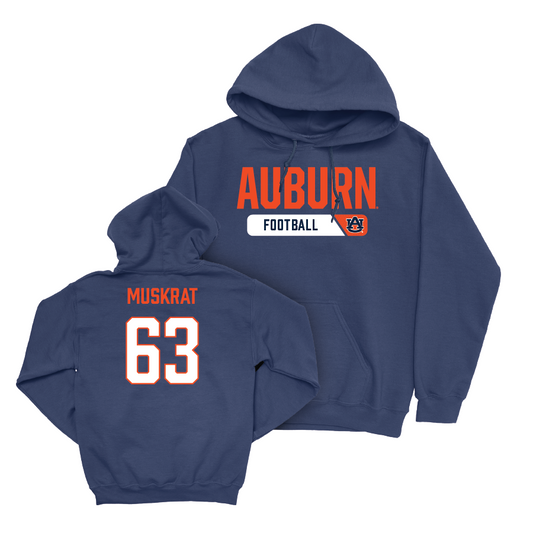 Auburn Football Navy Staple Hoodie - Jaden Muskrat Small